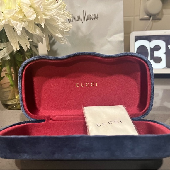 NWT Gucci round metal sunglasses with detachable chain strap - Picture 8 of 9